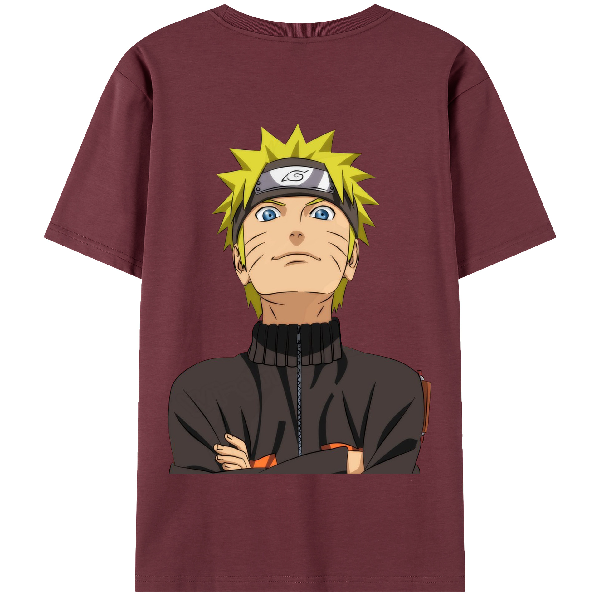 （画像用） NARUTO -ナルト- うずまき ナルト Uzumaki Naruto 綿100％半袖Tシャツ（背面プリント）